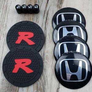 NWT Honda Type R Wheel Caps/Coasters/Valve Caps
